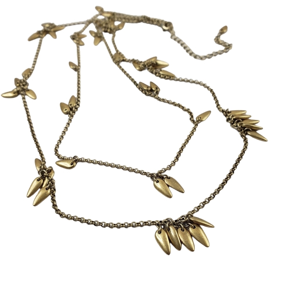 Vintage Layer Necklace Double Strand Gold Tone Dainty